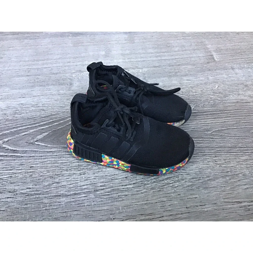 Adidas Baby NMD_R1 EL I Girls Size 7K Mosaic Black Shoes Fruity Pebbles GX2119